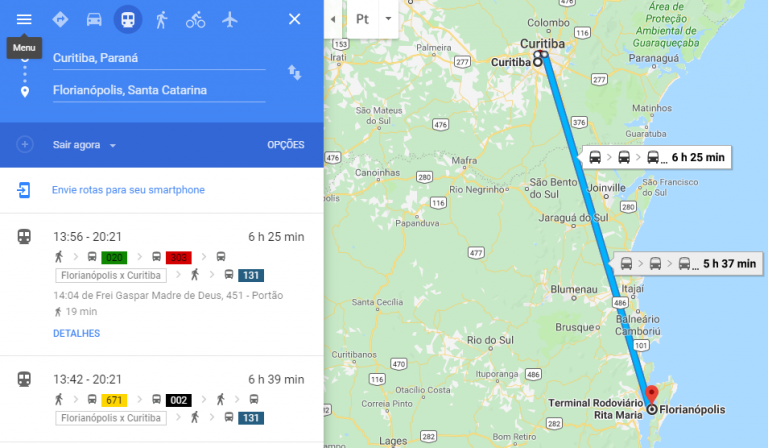 Ônibus Curitiba a Florianópolis: Horário de ônibus, Eucatur | Encontra ...